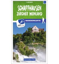 Schaffhausen 01 Wanderkarte 1:40 000 matt laminiert Hallwag Kümmerly+Frey AG