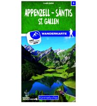 Hiking Maps North Switzerland K+F-Wanderkarte 09, Appenzell, Säntis, St. Gallen 1:40.000 Hallwag Kümmerly+Frey AG