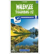Hiking Maps Switzerland Walensee - Toggenburg Ost 15 Wanderkarte 1:40 000 matt laminiert Hallwag Kümmerly+Frey AG