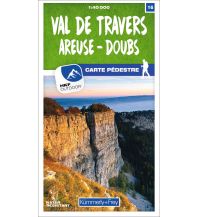 Hiking Maps Switzerland Val-de-Travers / Areuse - Doubs 16 Wanderkarte 1:40 000 matt laminiert Hallwag Kümmerly+Frey AG