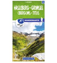 Wanderkarten Schweiz & FL K+F-Wanderkarte 32, Hasliberg, Grimsel, Obergoms, Titlis 1:40.000 Hallwag Kümmerly+Frey AG