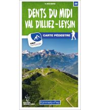 Wanderkarten K+F Wanderkarte 39, Dents du Midi, Val d'Illiez, Leysin 1:40.000 Hallwag Kümmerly+Frey AG