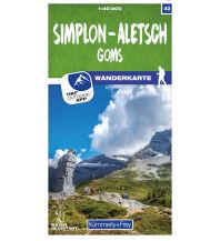 Wanderkarten Schweiz & FL K+F-Wanderkarte 42, Simplon, Aletsch, Goms 1:40.000 Hallwag Kümmerly+Frey AG