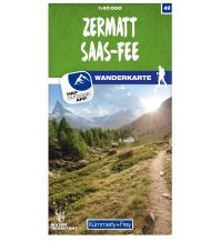 Wanderkarten Schweiz & FL K+F-Wanderkarte 49, Zermatt, Saas-Fee 1:40.000 Hallwag Kümmerly+Frey AG