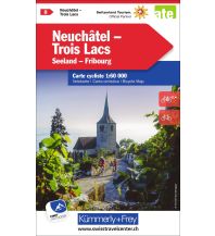 Radkarten Schweiz Neuchâtel, Trois Lacs Velokarte Nr. 8 Matt Laminiert Hallwag Kümmerly+Frey AG