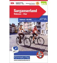 Cycling Maps Switzerland Velokarte 13, Sarganserland, Walensee, Chur 1:60.000 Hallwag Kümmerly+Frey AG