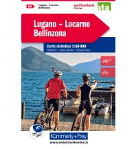Radkarten Schweiz K+F Velokarte 18, Lugano, Locarno, Bellinzona 1:60.000 Hallwag Kümmerly+Frey AG