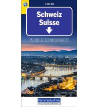 Road Maps Switzerland Schweiz TCS Strassenkarte 1:301.000 Hallwag Kümmerly+Frey AG