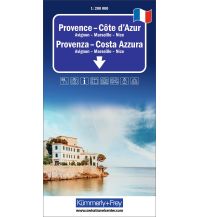 Road Maps France Kümmerly+Frey Regional-Strassenkarte Provence, Côte d'Azur 1:200.000 Hallwag Kümmerly+Frey AG