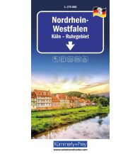 Road Maps Germany Kümmerly+Frey Regional-Strassenkarte 3 Nordrhein-Westfalen 1:275.000 Hallwag Kümmerly+Frey AG
