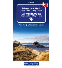 Straßenkarten Dänemark Kümmerly+Frey Regional-Strassenkarte Dänemark West 1:200.000 Hallwag Kümmerly+Frey AG