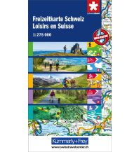 Wanderkarten Schweiz & FL Kümmerly+Frey Wanderkarte Freizeitkarte Schweiz 1:275.000 Hallwag Kümmerly+Frey AG