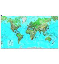 Weltkarten Kümmerly+Frey Weltkarte physikalisch Poster 1:30 Mio. Hallwag Kümmerly+Frey AG