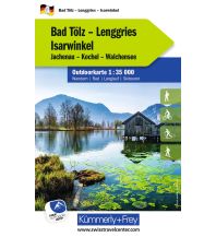 Hiking Maps Bavaria Kümmerly+Frey Outdoorkarte Deutschland 4 Bad Tölz, Lenggries, Isarwinkel 1:35.000 Hallwag Kümmerly+Frey AG