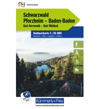 Wanderkarten Schwarzwald - Schwäbische Alb Kümmerly+Frey Outdoorkarte Deutschland 52 Schwarzwald, Pforzheim, Baden-Baden 1:35.000 Hallwag Kümmerly+Frey AG