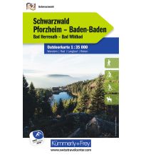 Wanderkarten Schwarzwald - Schwäbische Alb Kümmerly+Frey Outdoorkarte Deutschland 52 Schwarzwald, Pforzheim, Baden-Baden 1:35.000 Hallwag Kümmerly+Frey AG