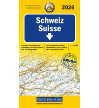 Kümmerly+Frey Strassenkarte ACS Schweiz 2026 1:275.000 Hallwag Kümmerly+Frey AG