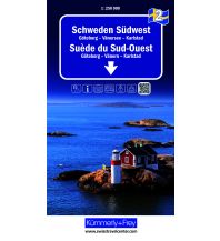 Kümmerly+Frey Regional-Strassenkarte 2 Schweden Südwest 1:250.000 Hallwag Kümmerly+Frey AG