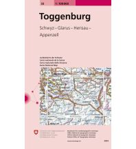Hiking Maps Switzerland 33 Toggenburg Bundesamt für Landestopographie