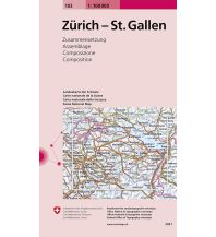 Hiking Maps North Switzerland 103 Zürich - St. Gallen Bundesamt für Landestopographie
