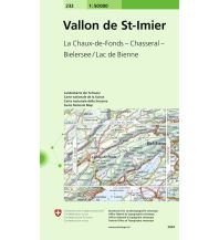 Hiking Maps Switzerland 232 Vallon de St-Imier Bundesamt für Landestopographie