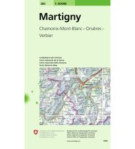 Wanderkarten Europa Landeskarte der Schweiz 282, Martigny 1:50.000 Bundesamt für Landestopographie