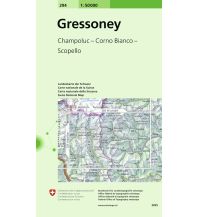 Wanderkarten Italien Gressoney 1:50.000 Bundesamt für Landestopographie