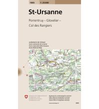 Wanderkarten Schweiz & FL Landeskarte der Schweiz 1085, St-UIrsanne 1:25.000 Bundesamt für Landestopographie