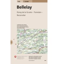 Wanderkarten Schweiz & FL Landeskarte der Schweiz 1105, Bellelay 1:25.000 Bundesamt für Landestopographie