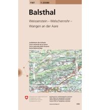Wanderkarten Schweiz & FL 1107 Balsthal 1:25.000 Bundesamt für Landestopographie