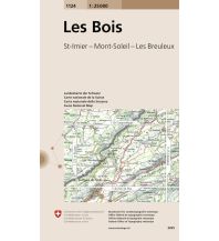 Wanderkarten Schweiz & FL Landeskarte der Schweiz 1124, Les Bois 1:25.000 Bundesamt für Landestopographie