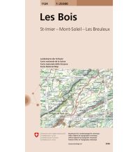 Wanderkarten Schweiz & FL Landeskarte der Schweiz 1124, Les Bois 1:25.000 Bundesamt für Landestopographie
