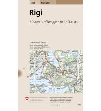 Wanderkarten Schweiz & FL Landeskarte der Schweiz 1151, Rigi 1:25.000 Bundesamt für Landestopographie