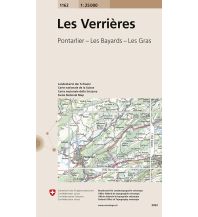 Wanderkarten Schweiz & FL 1162 Les Verrières Bundesamt für Landestopographie