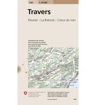Wanderkarten Schweiz & FL 1163 Travers Bundesamt für Landestopographie