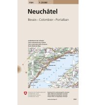 Wanderkarten Schweiz & FL Landeskarte der Schweiz 1164, Neuchâtel 1:25.000 Bundesamt für Landestopographie