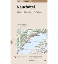Hiking Maps Switzerland 1164 Neuchâtel Bundesamt für Landestopographie
