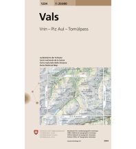 Wanderkarten Schweiz & FL Landeskarte der Schweiz 1234, Vals 1:25.000 Bundesamt für Landestopographie
