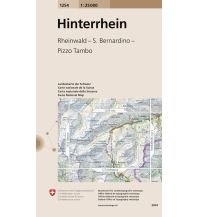 Hiking Maps Switzerland 1254 Hinterrhein Bundesamt für Landestopographie