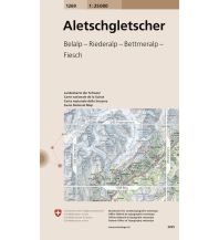 Hiking Maps Switzerland 1269 Aletschgletscher Bundesamt für Landestopographie