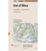 Hiking Maps Switzerland 1304 Val-d'Illiez Bundesamt für Landestopographie