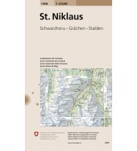 Hiking Maps Switzerland 1308 St. Niklaus Bundesamt für Landestopographie