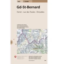 Wanderkarten Schweiz & FL Landeskarte der Schweiz 1365, Grand St-Bernard/Grosser St. Bernhard 1:25.000 Bundesamt für Landestopographie