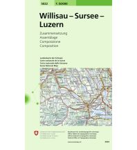 Wanderkarten Schweiz & FL xxx - 0.00011110305786133Willisau - Sursee - Luzern 1:50.000 Bundesamt für Landestopographie