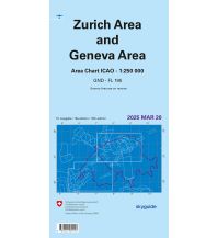 Aviation Charts Zurich Area / Geneva Area 2025 Bundesamt für Landestopographie