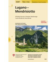 Hiking Maps Switzerland 3328T Lugano - Mendrisiotto Carta escursionistica Bundesamt für Landestopographie