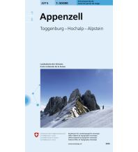Skitourenkarten 227S Appenzell Schneesportkarte Bundesamt für Landestopographie