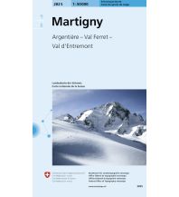 Skitourenkarten 282S Martigny Schneesportkarte Bundesamt für Landestopographie
