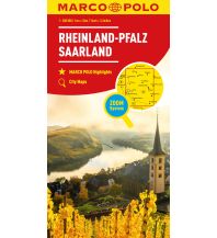 Road Maps Germany MARCO POLO Regionalkarte Deutschland 10 Rheinland-Pfalz, Saarland 1:200.000 Mairs Geographischer Verlag Kurt Mair GmbH. & Co.