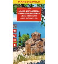Straßenkarten Albanien MARCO POLO Reisekarte Albanien, Nordmazedonien 1:450.000 Mairs Geographischer Verlag Kurt Mair GmbH. & Co.